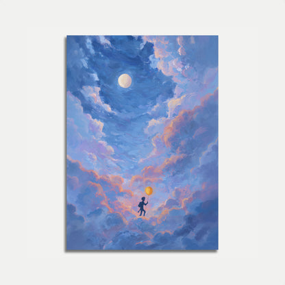 Dreaming Through Moonlit Clouds Poster