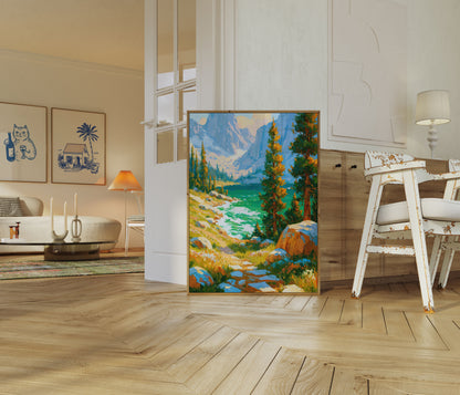 Alpensee-Berglandschaft-Poster