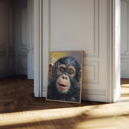 Affiche Portrait de Chimpanzé Expressif