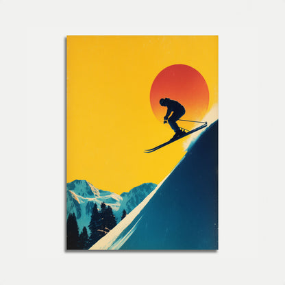 Berg-Ski-Sonnenuntergangs-Poster