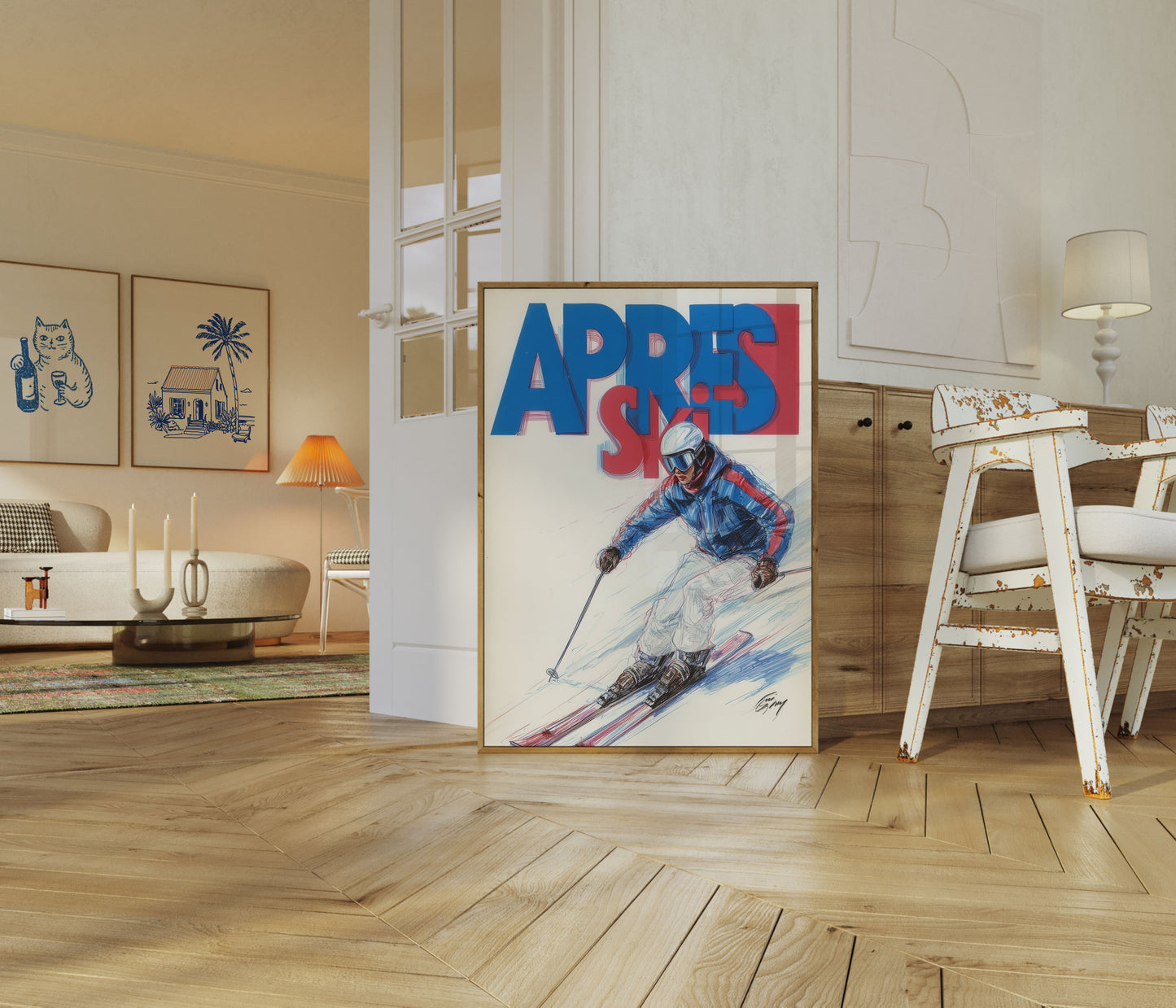 Apres Ski Dynamic Winter Sports Poster