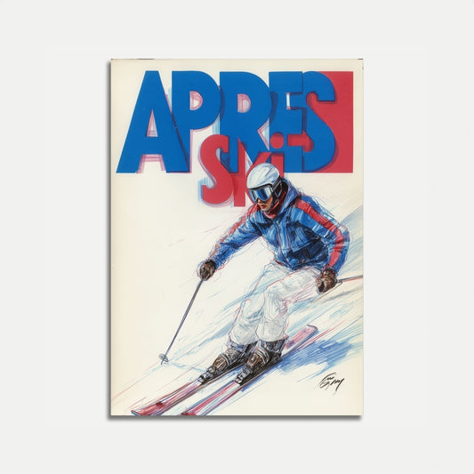Apres Ski Dynamic Winter Sports Poster
