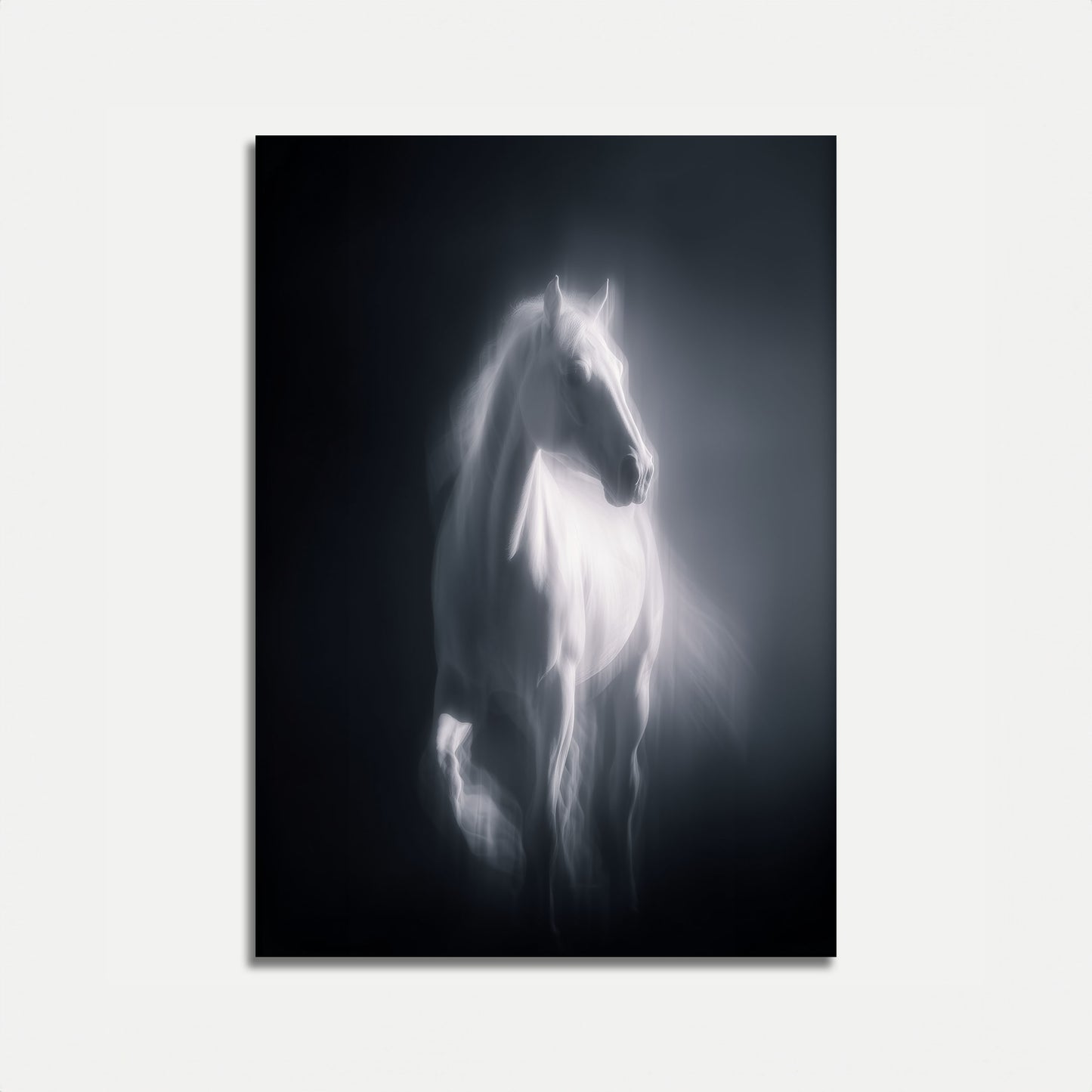 Ethereal White Horse Poster