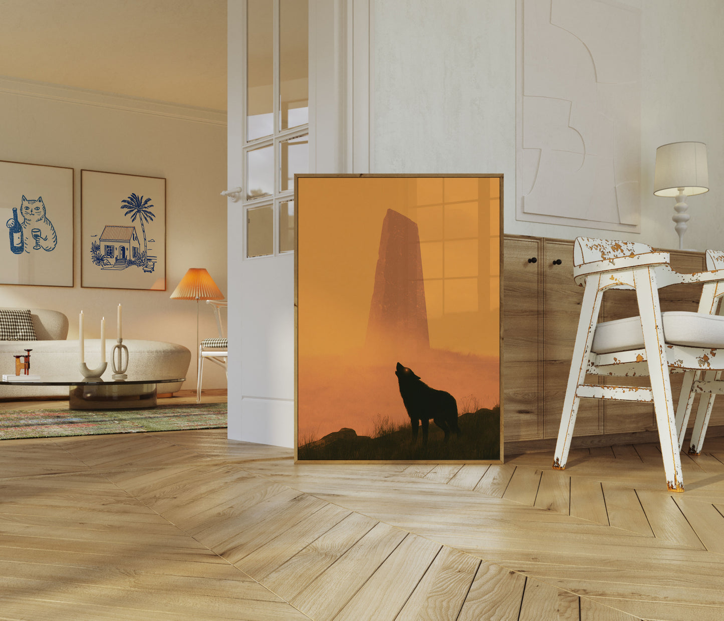 ULVEHØJEN OVER GAMMEL STEN PLAKAT