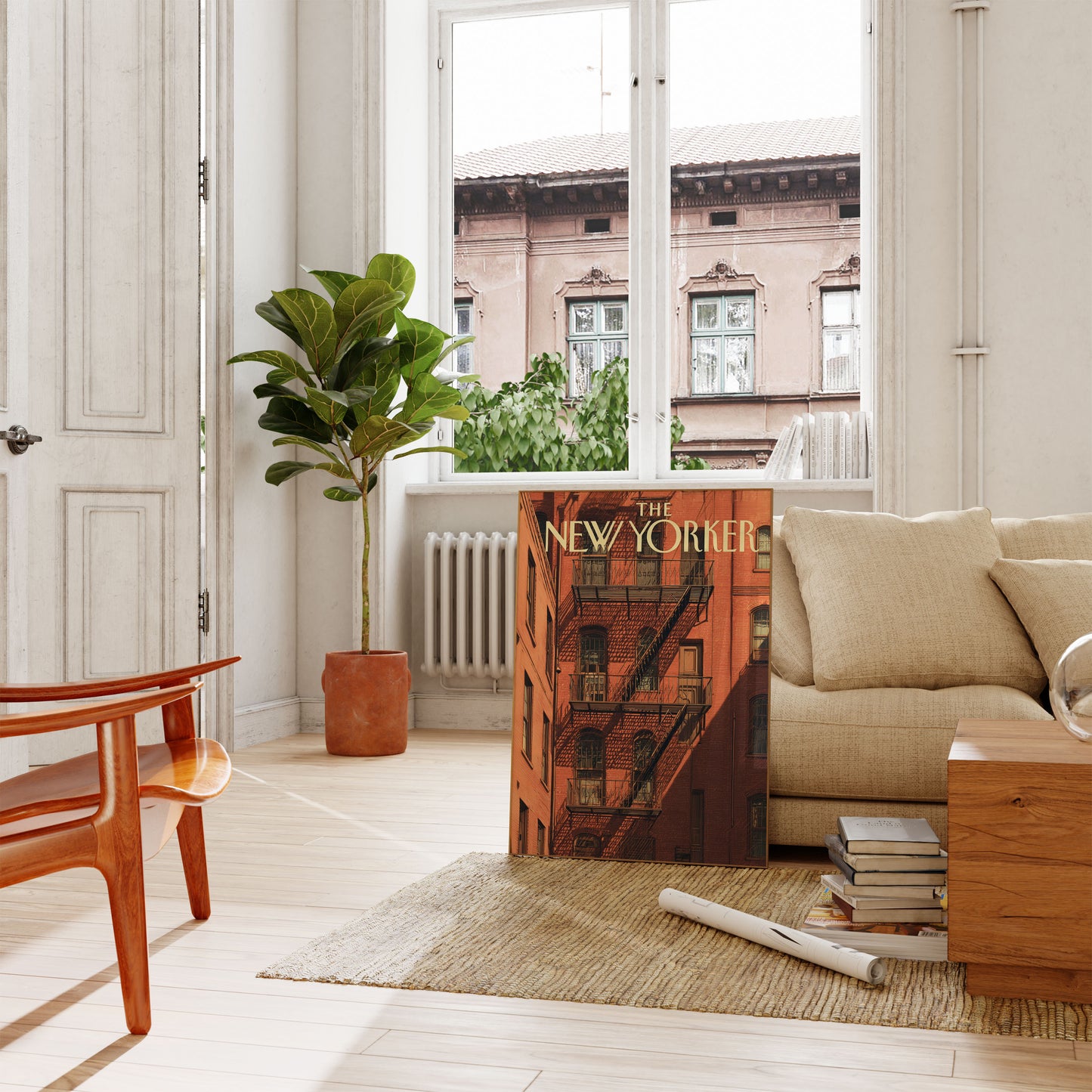 Poster van een Brandtrap in New York City