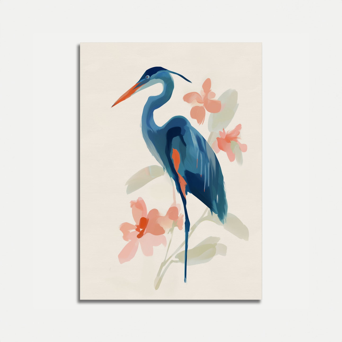 Blue Heron Elegance Poster