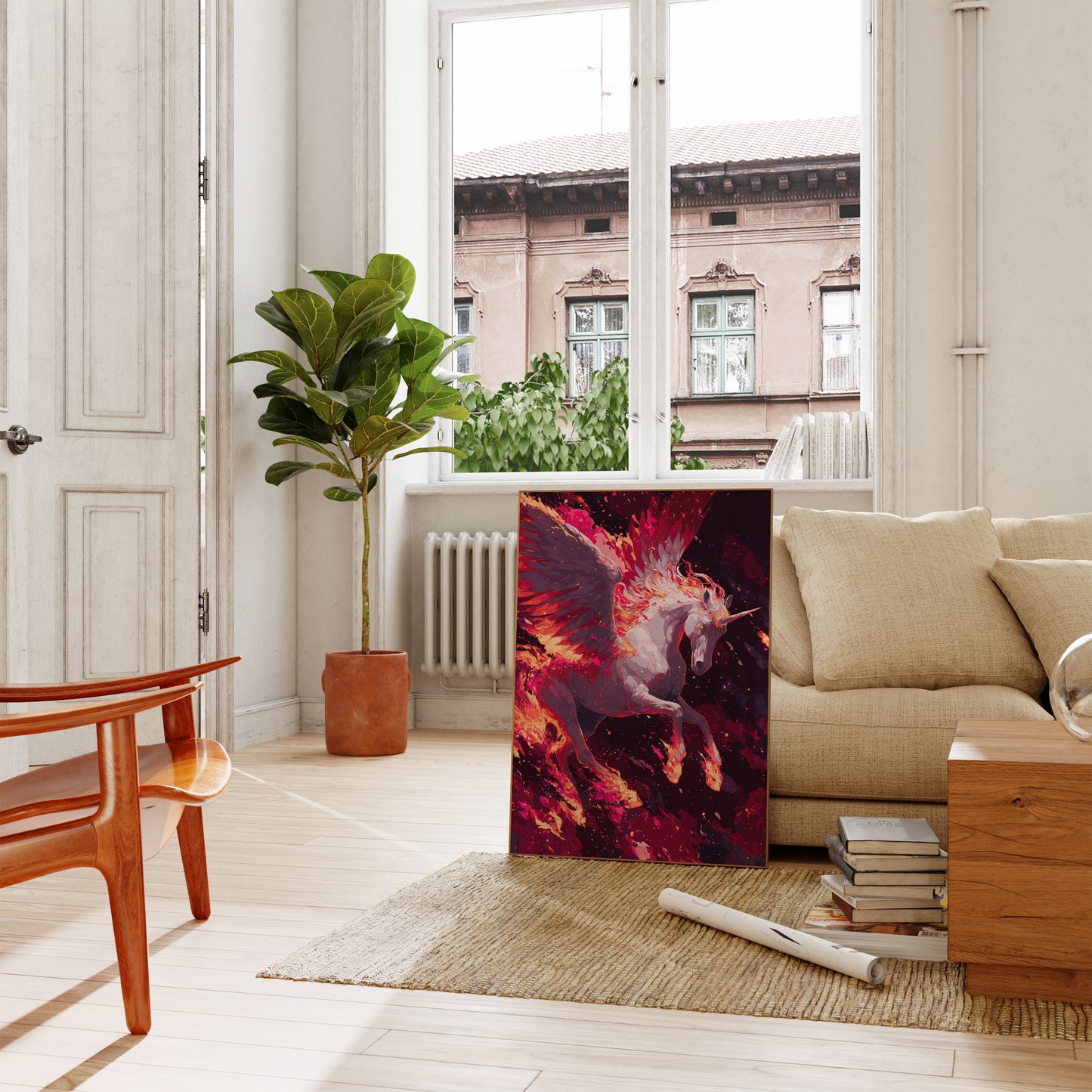 Affiche Ailes de Licorne Flamboyante