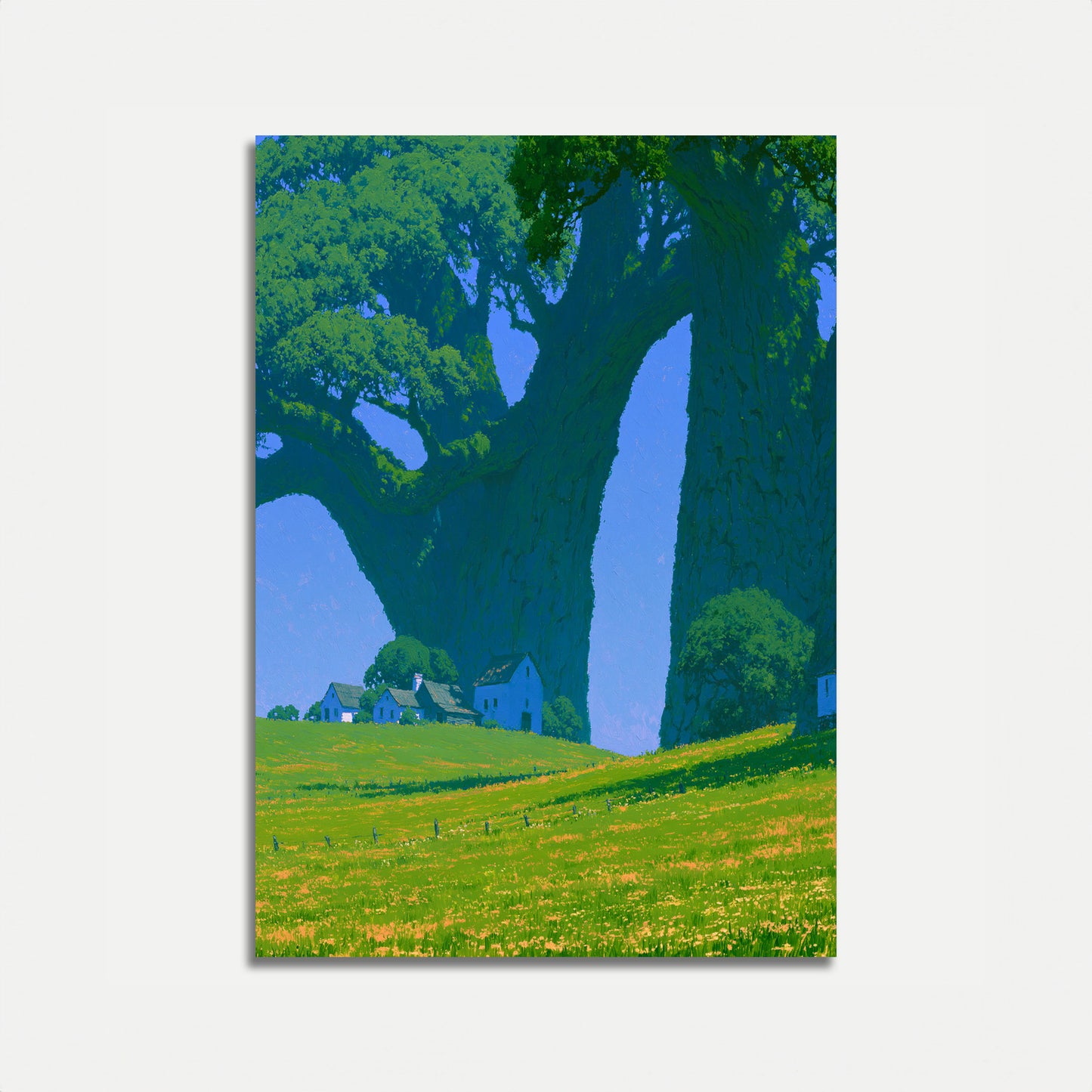 Platteland Boerderij Vallei Poster