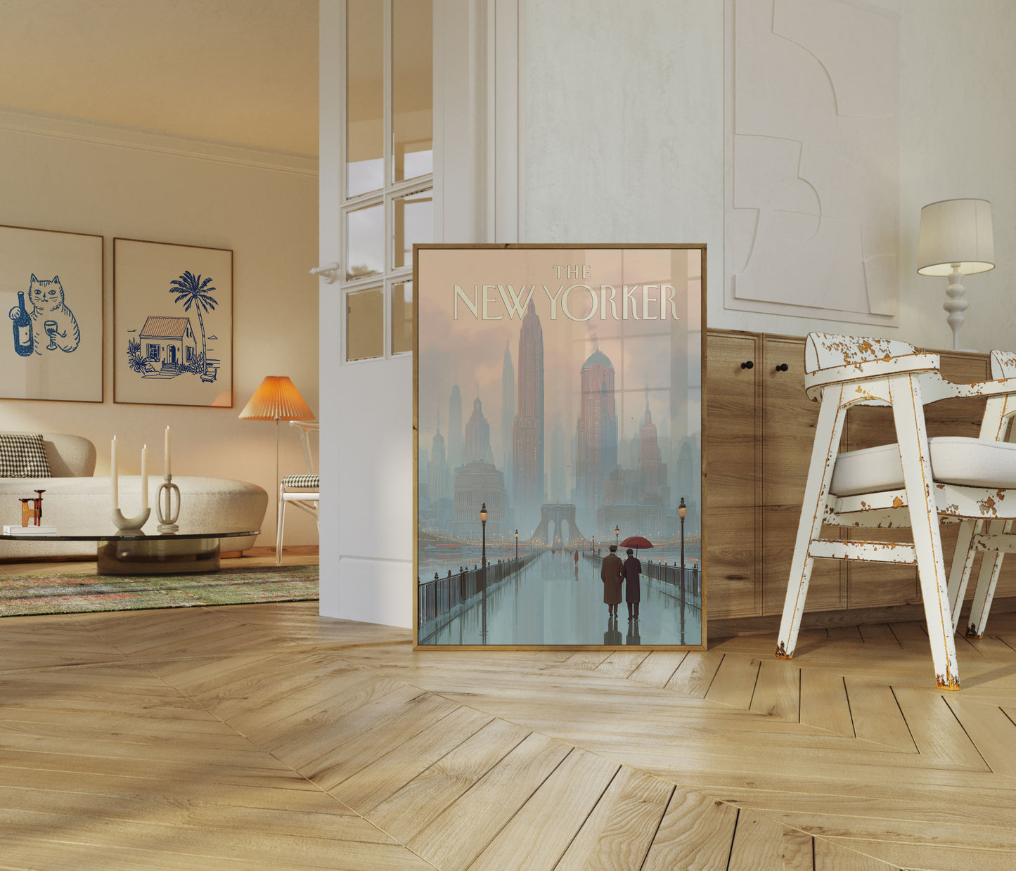 New York City Misty Morning Poster