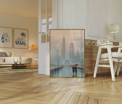 New York City Misty Morning Poster