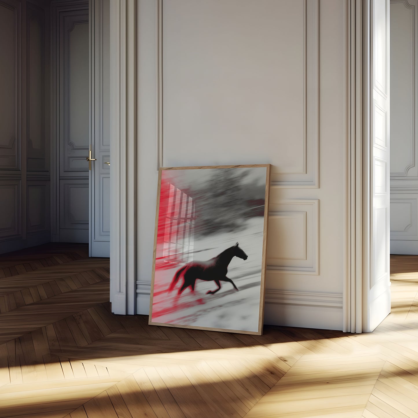 Affiche du Cheval au Galop en Mouvement