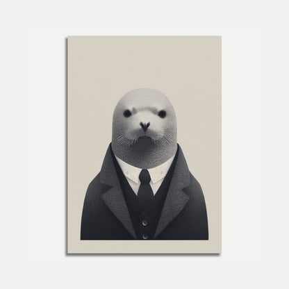 Distinguished Seal in Suit Poster
