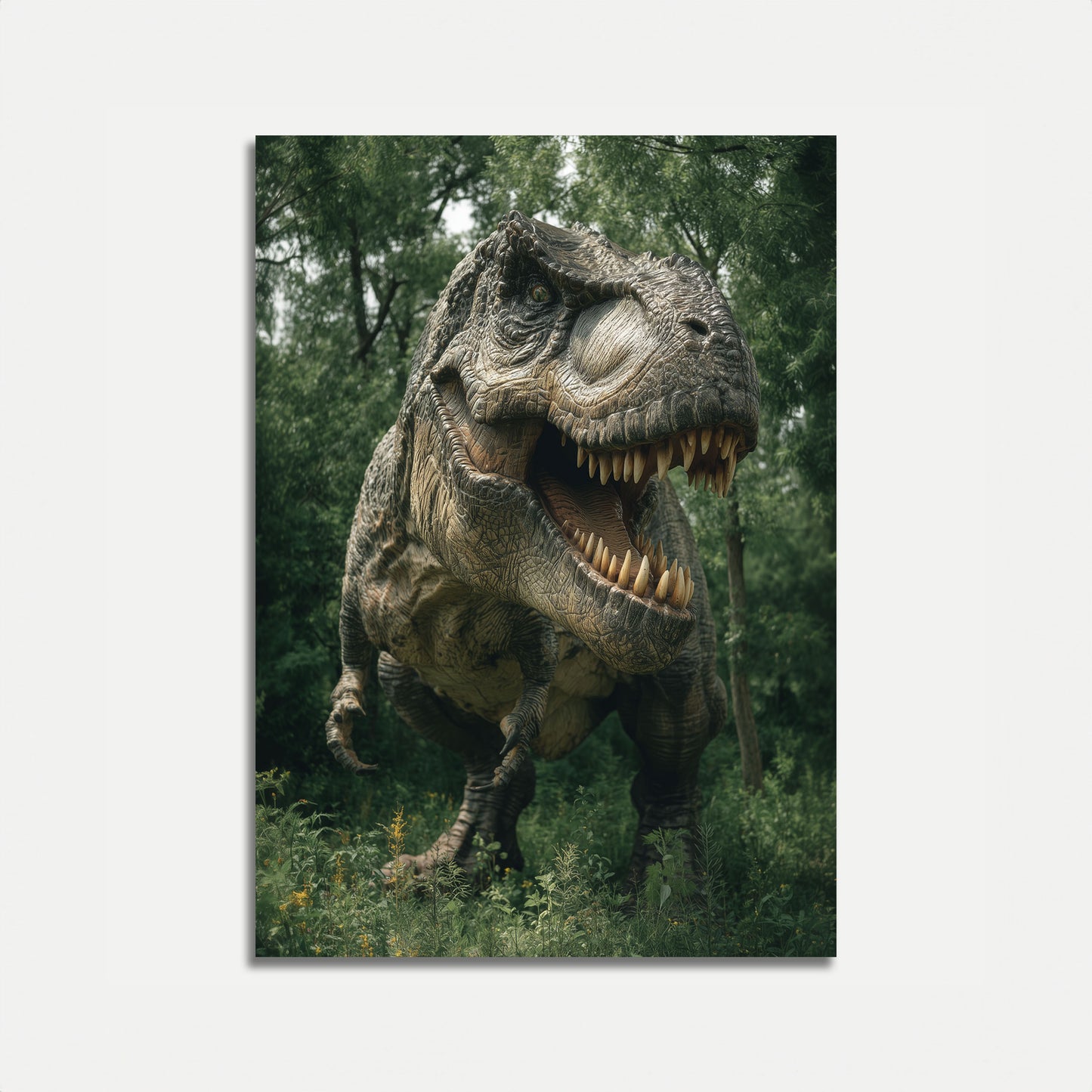 Fierce T-Rex Forest Roar Poster