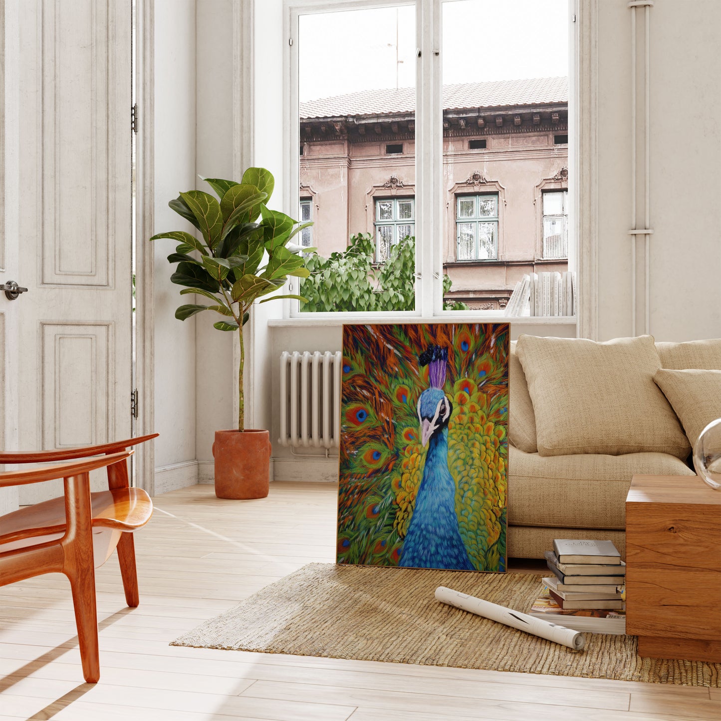 Majestic Peacock Feather Poster