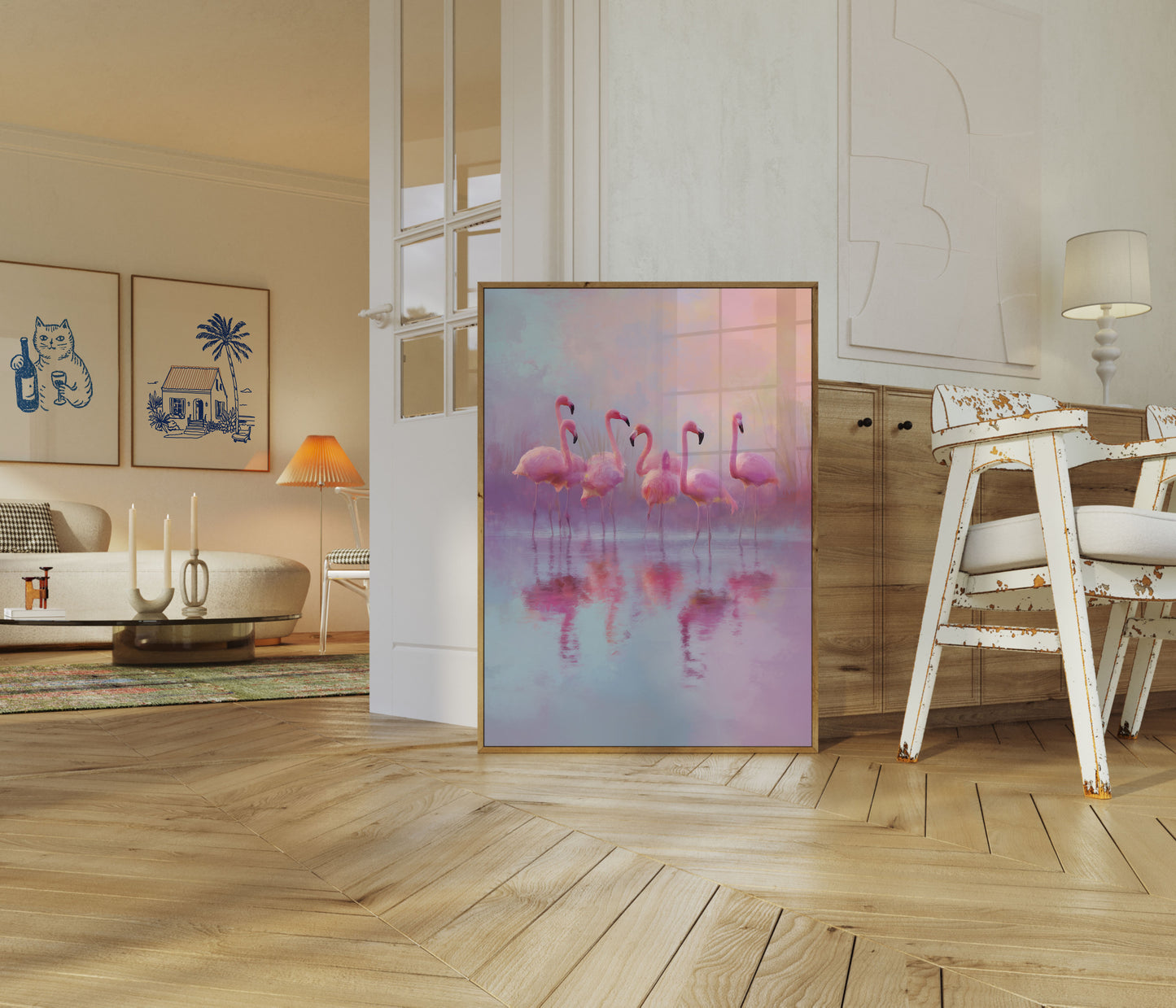 Pink Flamingos Dream Poster