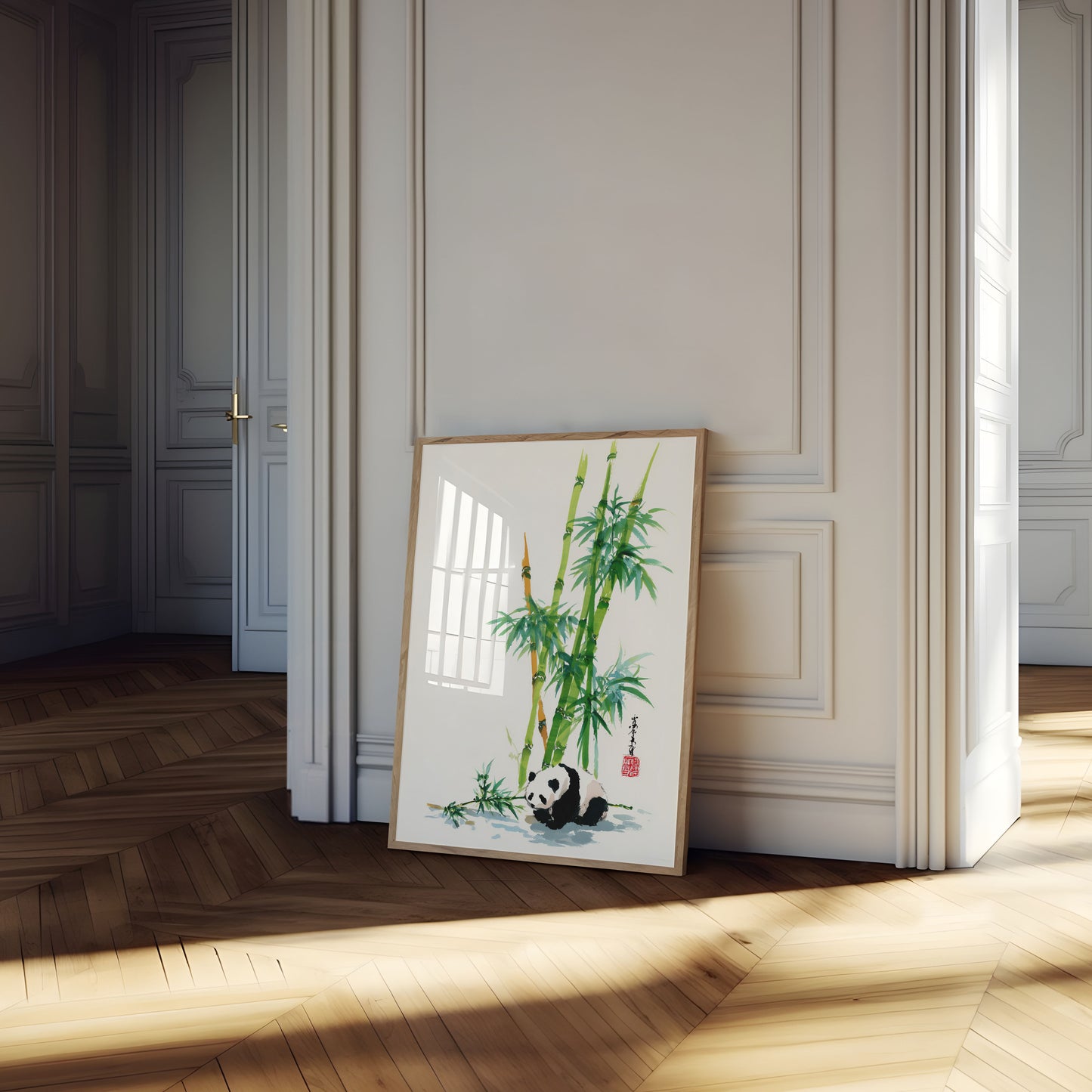 Tranquil Bamboo Forest Panda Poster