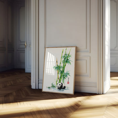 Tranquil Bamboo Forest Panda Poster