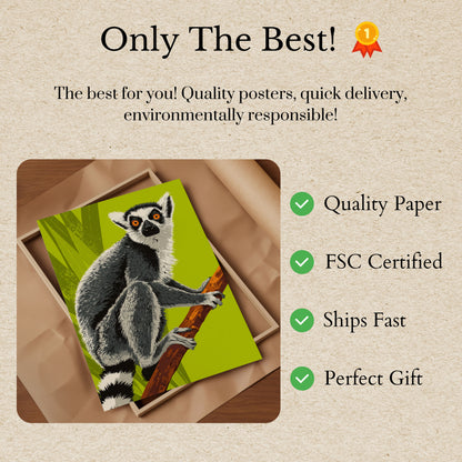 Ring-Tailed Lemur Wildlife Poster

Svartsvansat Lemur Viltaffisch