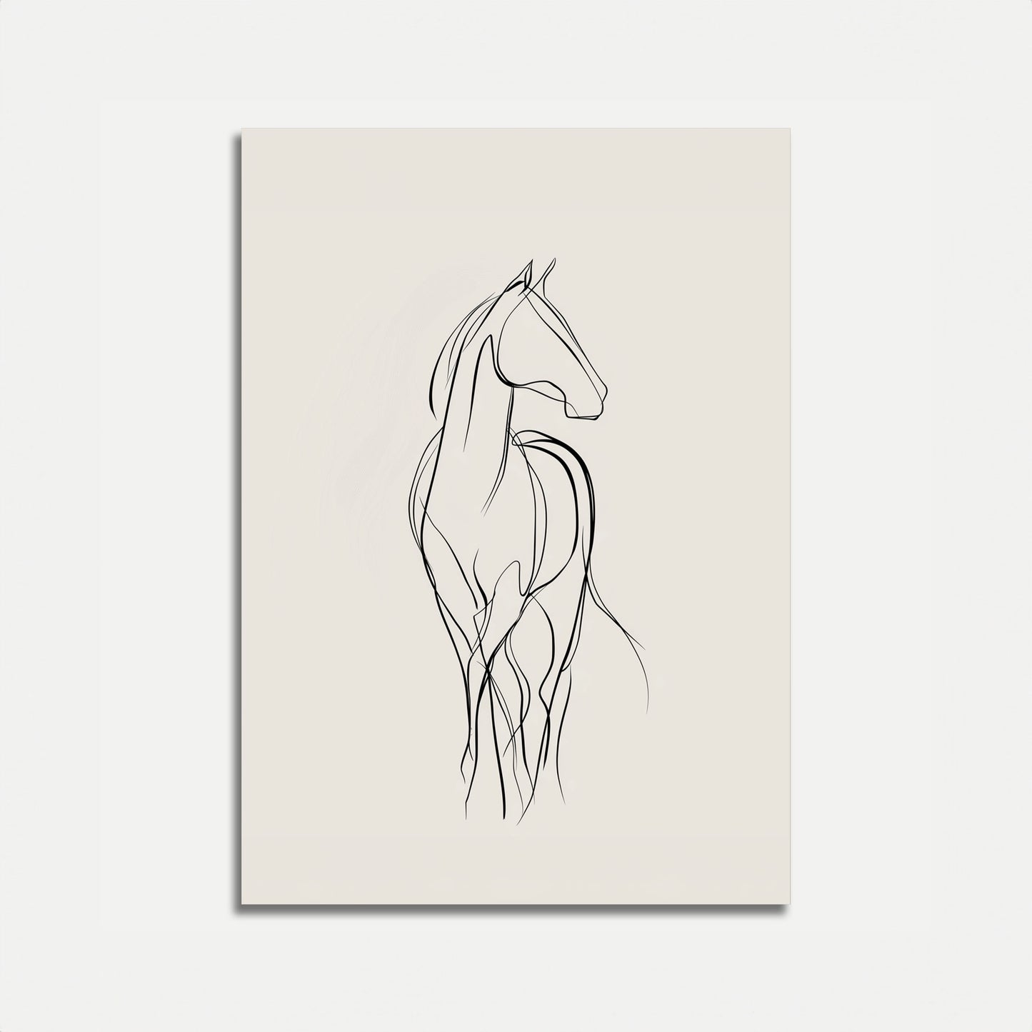 Elegant Horse Line Art Poster