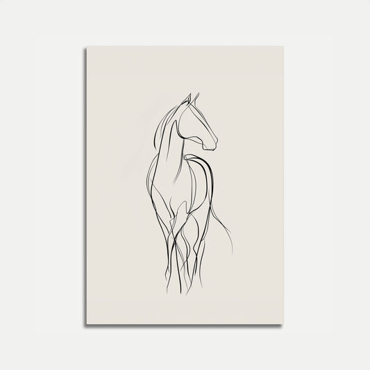 Elegant Horse Line Art Poster