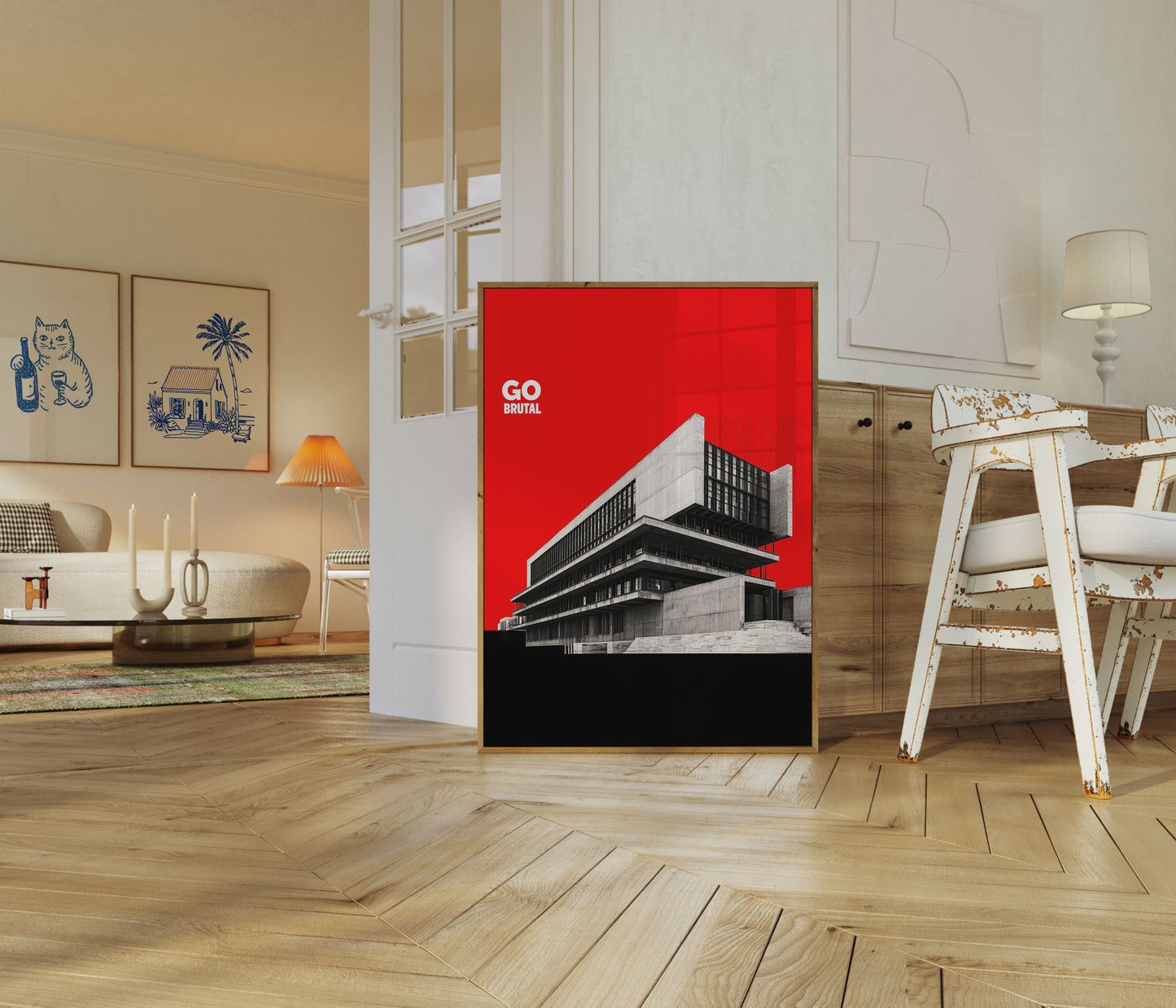 Concrete Brutalism Urban Architecture Poster