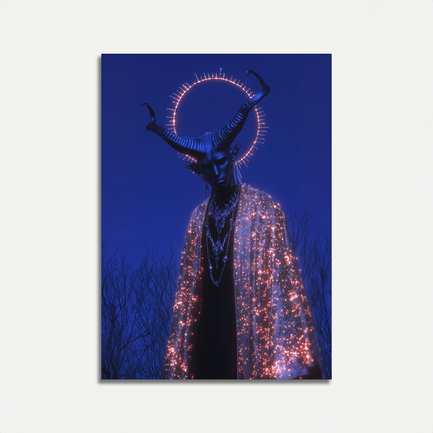 Mystical Cosmic Horned Being Poster