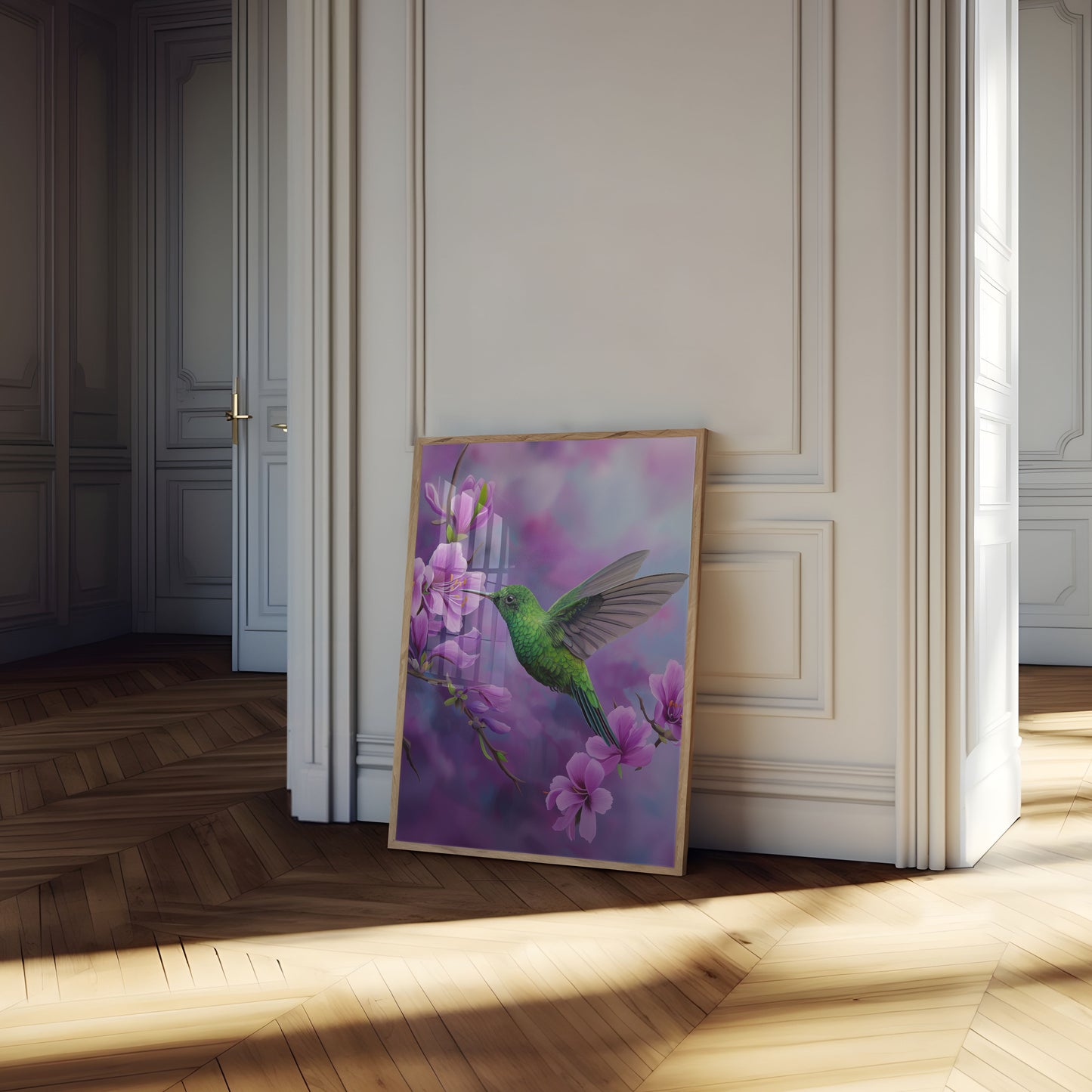 Smaragd Kolibrie Tuin Poster