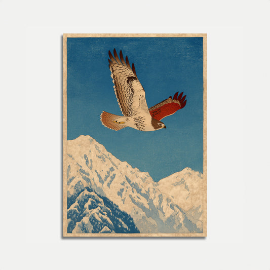 Gebirgsadler im Flug Plakat