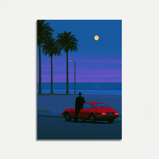 Affiche : Échappée Belle sur Plage Clair de Lune