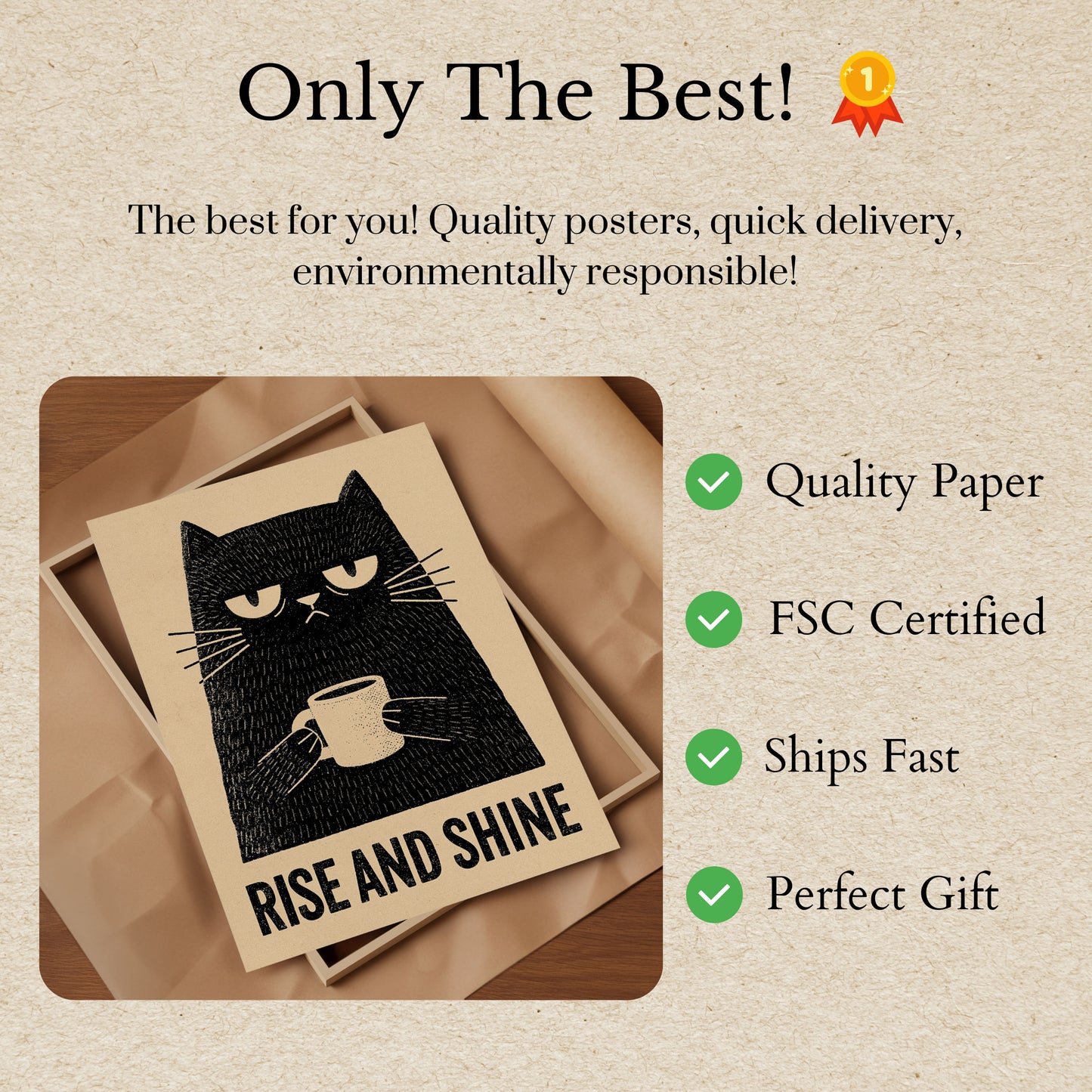 Grumpy Cat Coffee Morning Poster