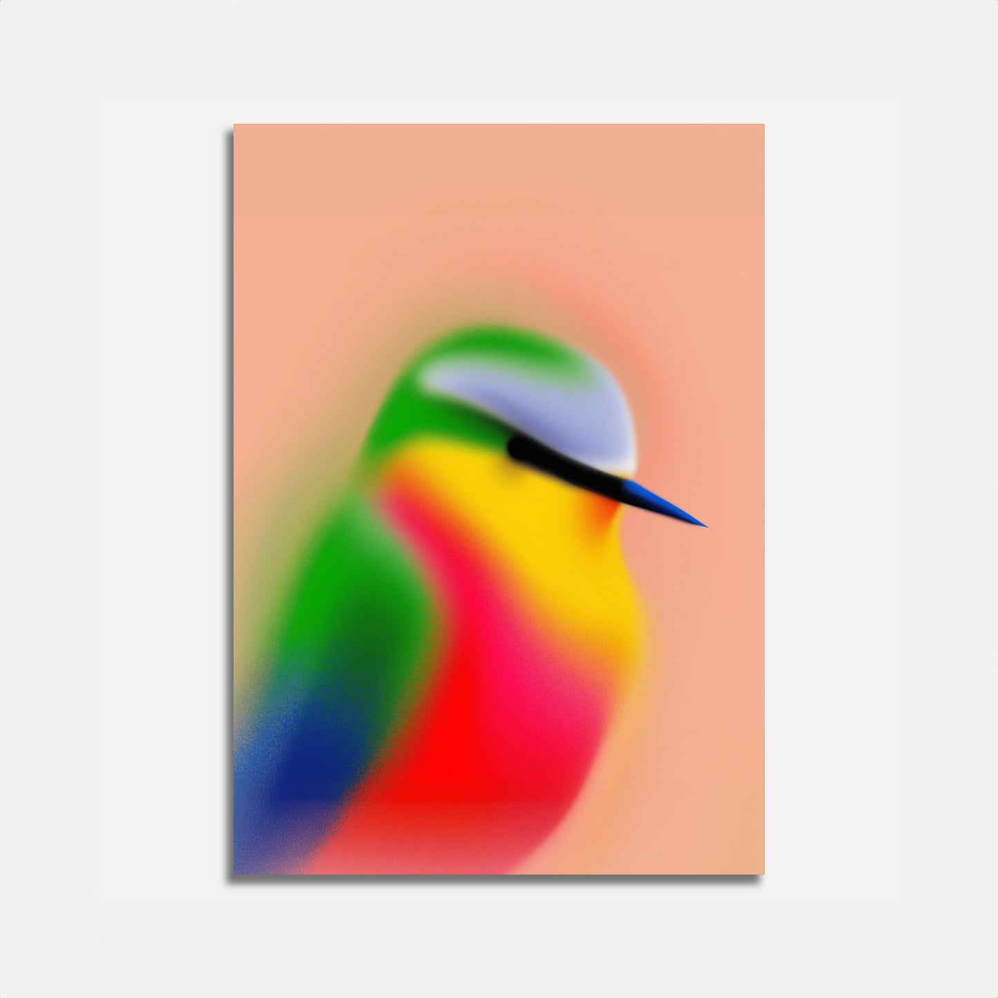 Colorful Blurred Bird Poster