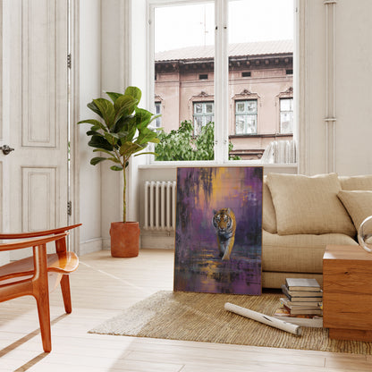 Mystic Tiger Purple Forest Poster