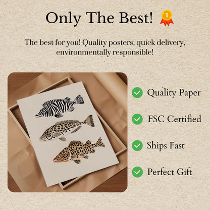 Exotic Fish Pattern Poster