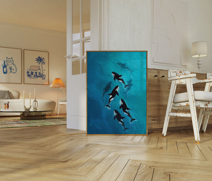 Orca Pod Ocean Journey Poster