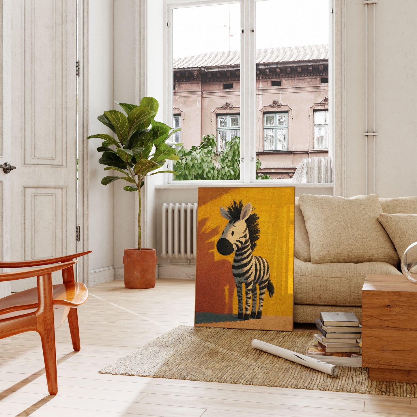 Playful Zebra Safari Poster