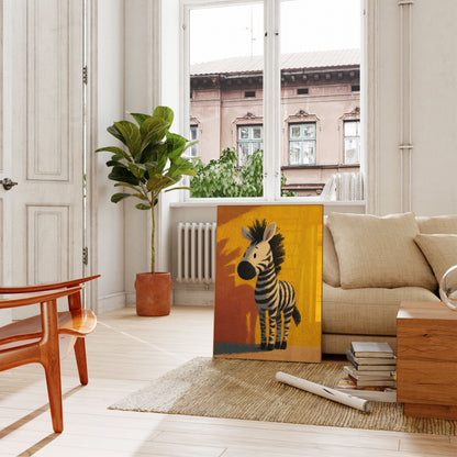 Playful Zebra Safari Poster