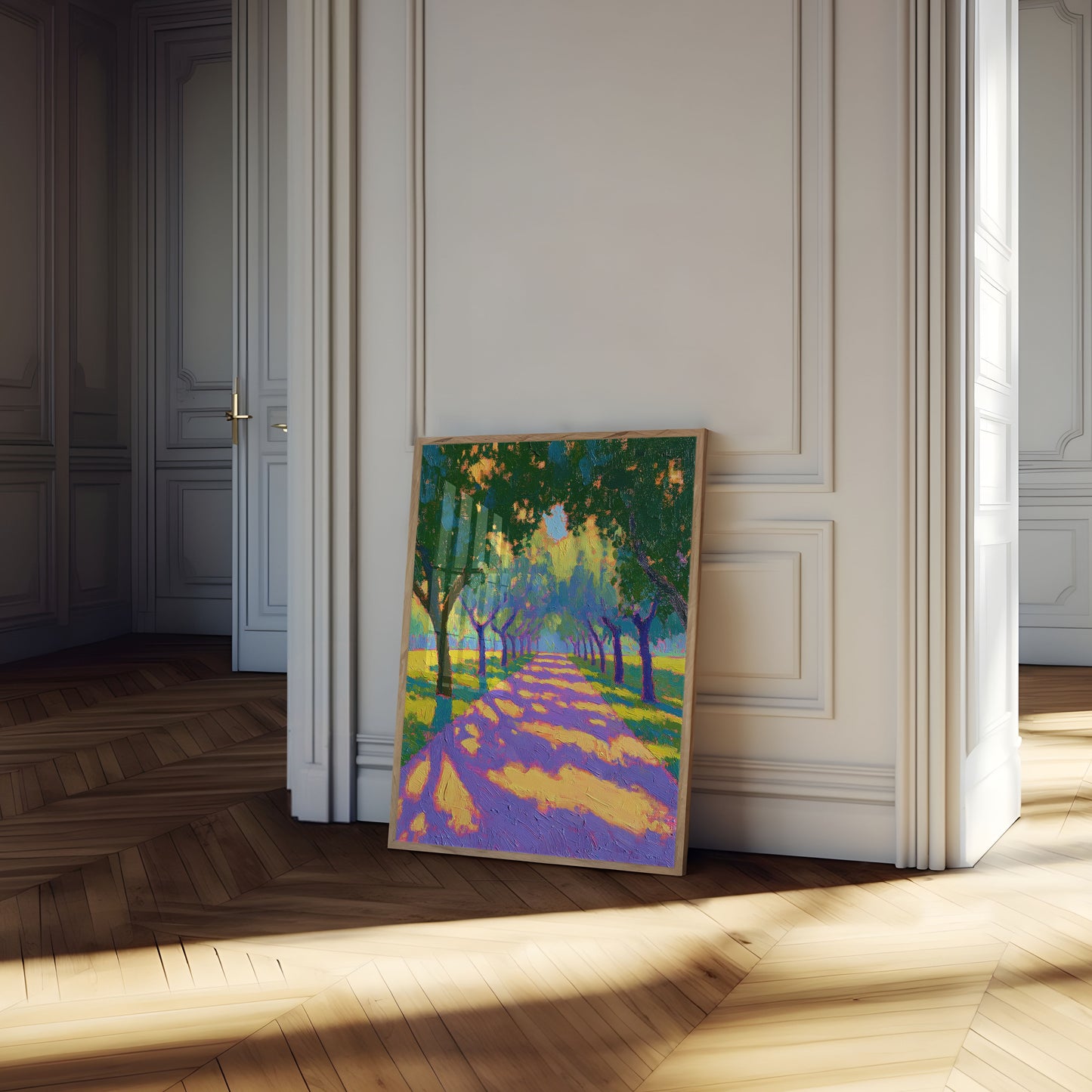 Purple Tree-Lined Path Poster
