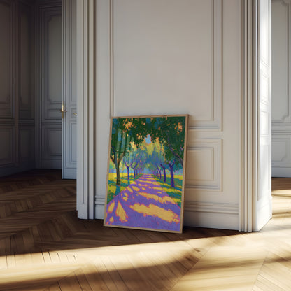 Purple Tree-Lined Path Poster