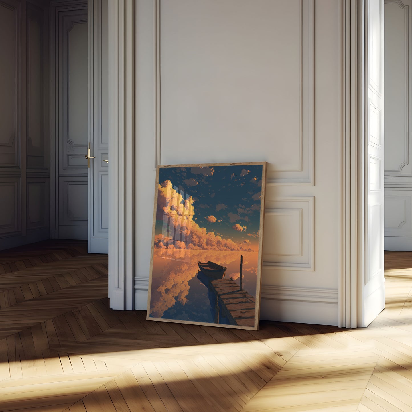 Golden Clouds Solitude Poster