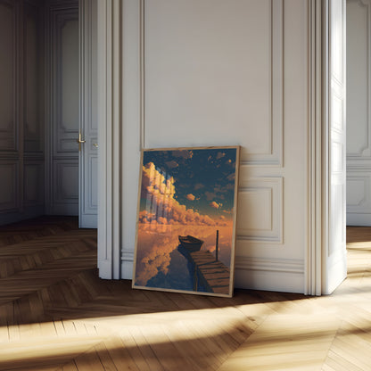 Golden Clouds Solitude Poster