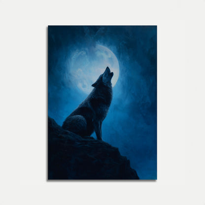 Poster del Lupo che Ulula alla Luna