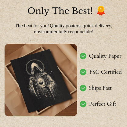 Mystical Hooded Saint Poster