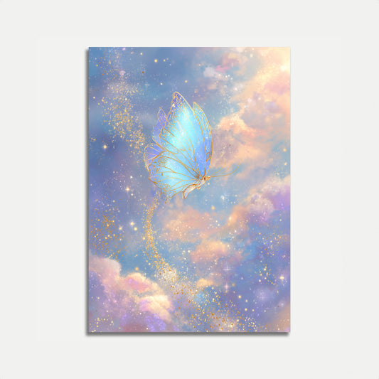 Himmelblauer Schmetterling Poster