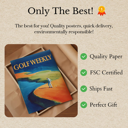 Coastal Golf Landscape Poster