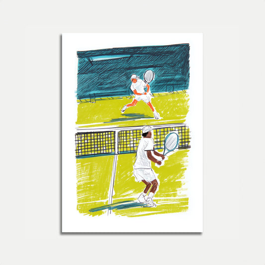 Dynamic Tennis Action Poster