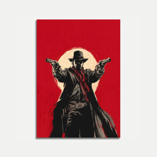 Gunslinger at Sunset Poster
