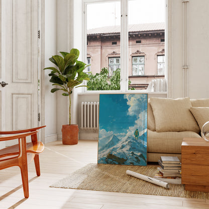 Póster de la expedición a la cima de la montaña