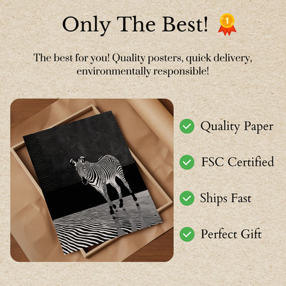 Optical Illusion Zebra Poster