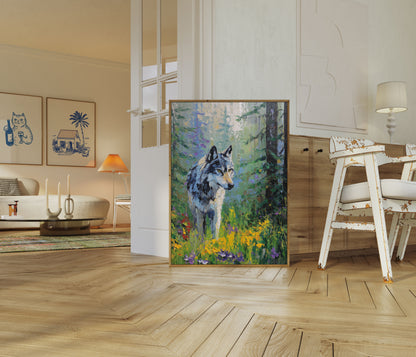 Wild Wolf Forest Symphony Poster