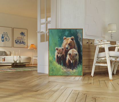 Cartel de la Familia de Osos en el Prado